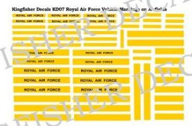RAF Yellow Stripes and Lettering